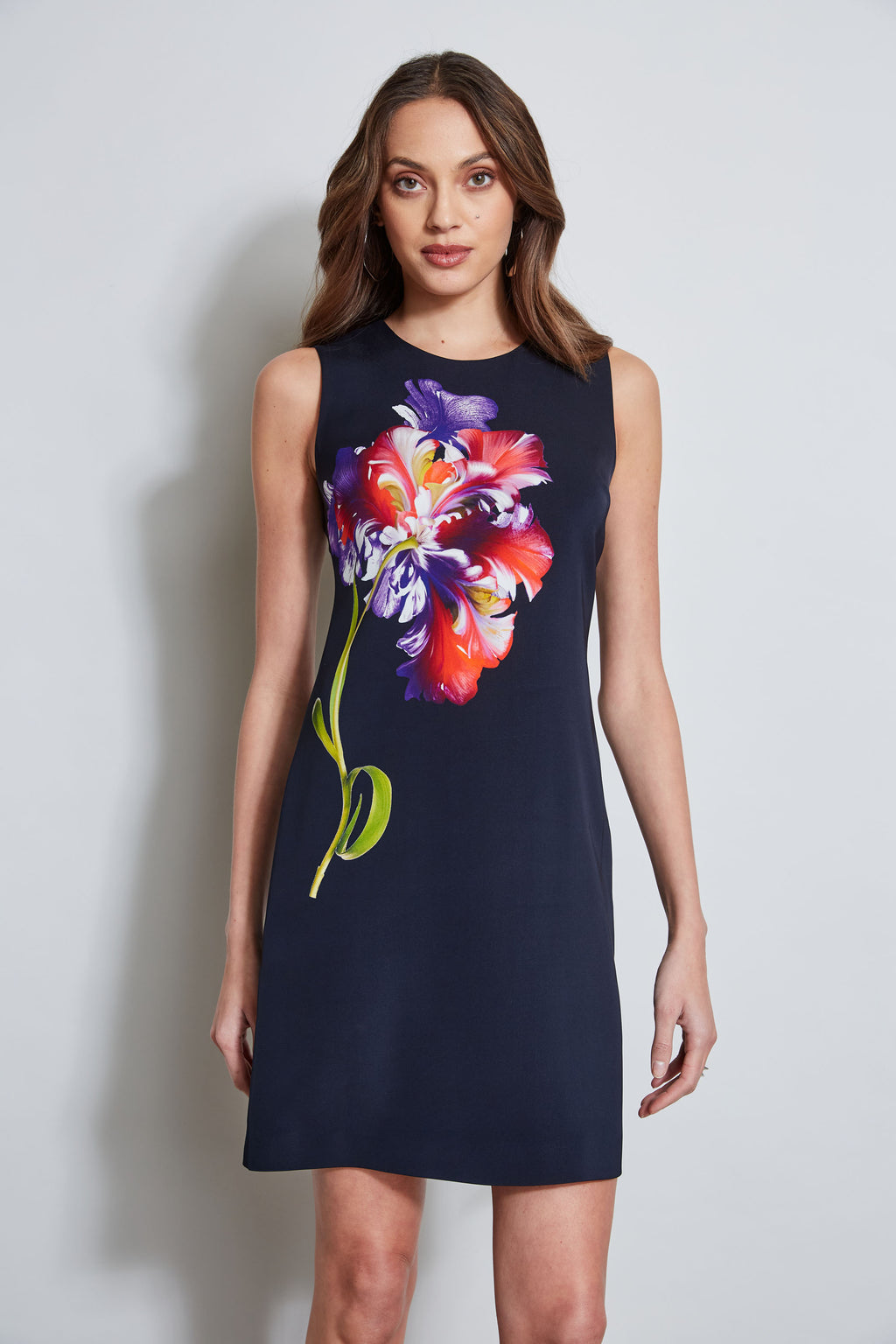 Elie tahari lisandra floral appliqué dress top