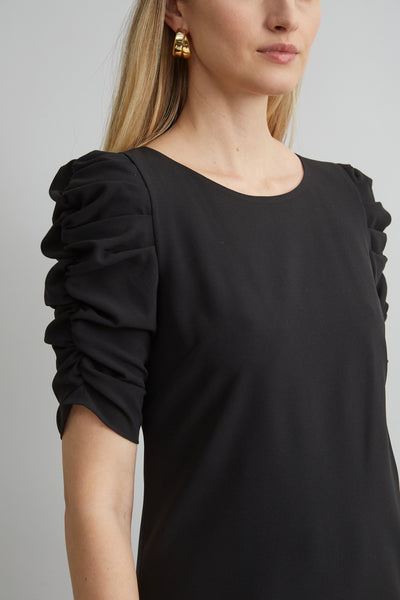 Ruched Sleeve Shift Dress Image 3