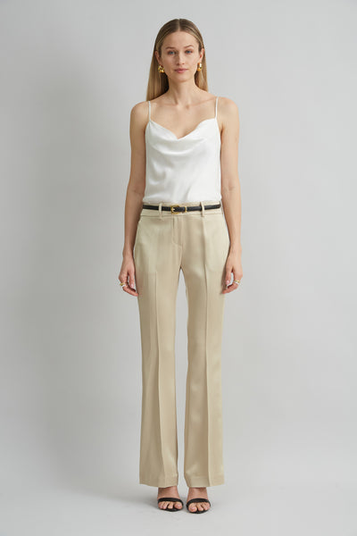 Satin Fit & Flare Pant Image 2