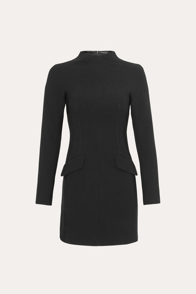 Harper Japanese Crepe Mock Neck Mini Dress