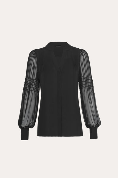 Chiffon Button Down Shirt Image 1