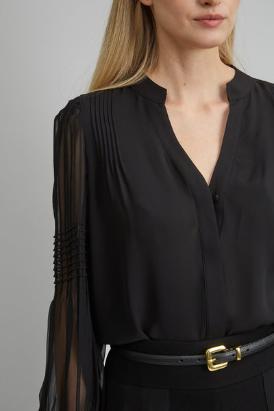 Chiffon Button Down Shirt Image 3