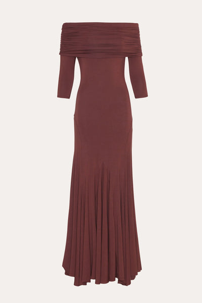 Olympia Off-Shoulder Flare Dress