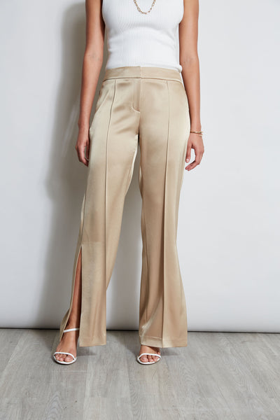 Satin Side Slit Pant Image 1