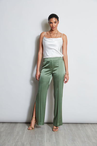 Satin Side Slit Pant Image 3