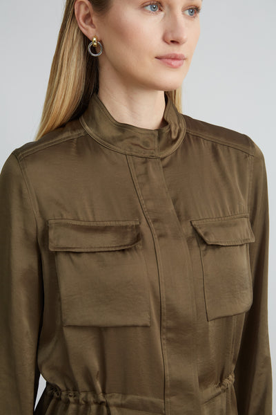 Satin Utility Jacket Image 4