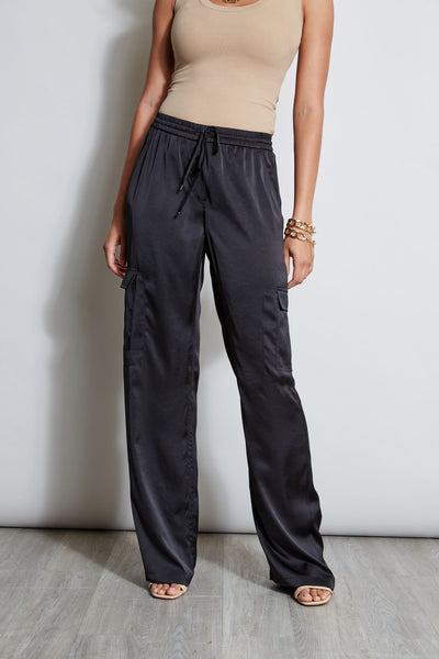 Relaxed Satin Cargo Pant Image 1