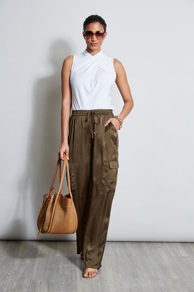 Relaxed Satin Cargo Pant Image 5