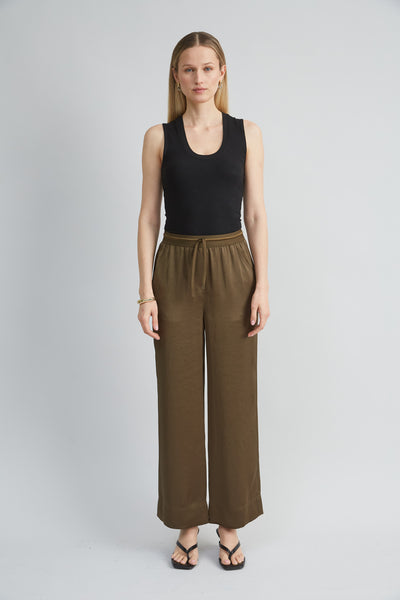 Satin Wide Leg Pant Image 2