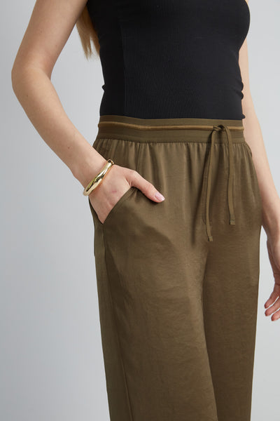 Satin Wide Leg Pant Image 3