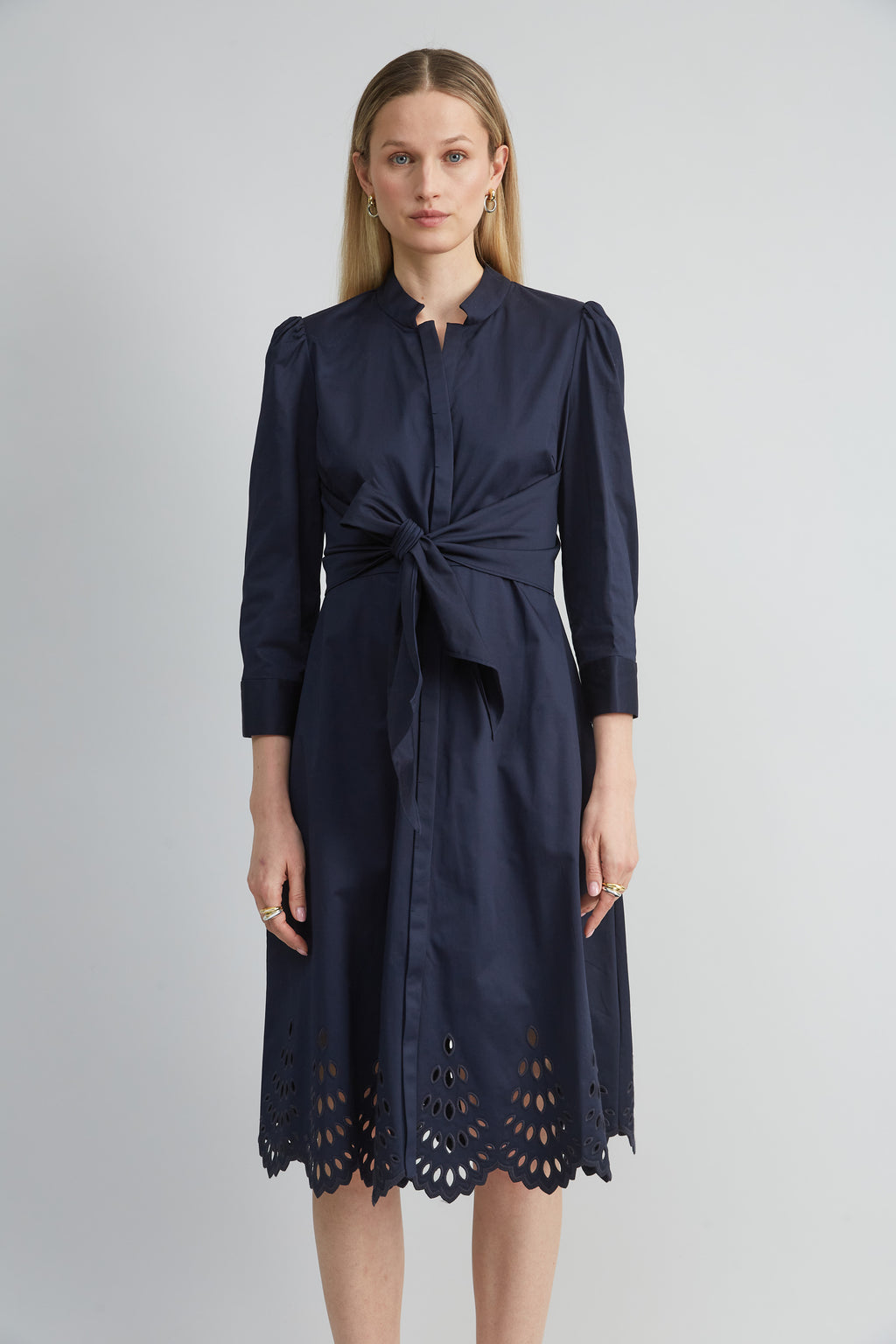 Cotton Tie Embroidered Dress STARGAZER / 10 Cotton Tie Embroidered Dress STARGAZER / 10