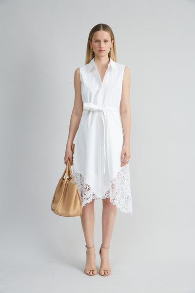 Cotton Lace Hem Dress Image 1
