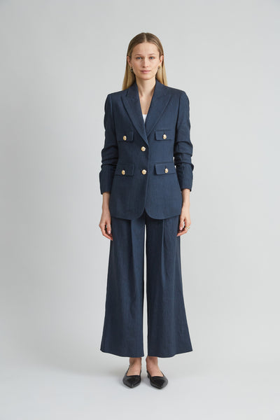 Pleated Linen Pant Image 5