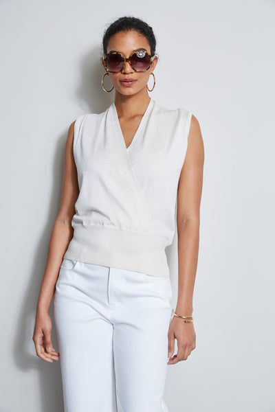 Faux Wrap Sweater Image 1