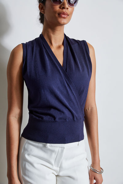 Faux Wrap Sweater Image 4