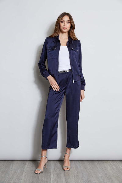 Satin Utility Pocket Jacket Image 5