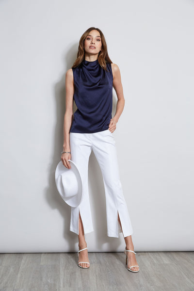 Satin Draped Neck Top Image 2