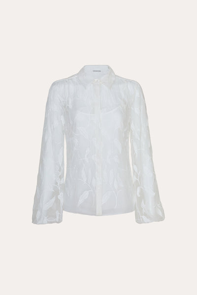 Embroidered Chiffon Shirt