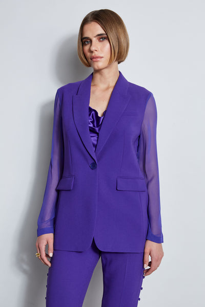 Chiffon Combo Crepe Blazer Image 4