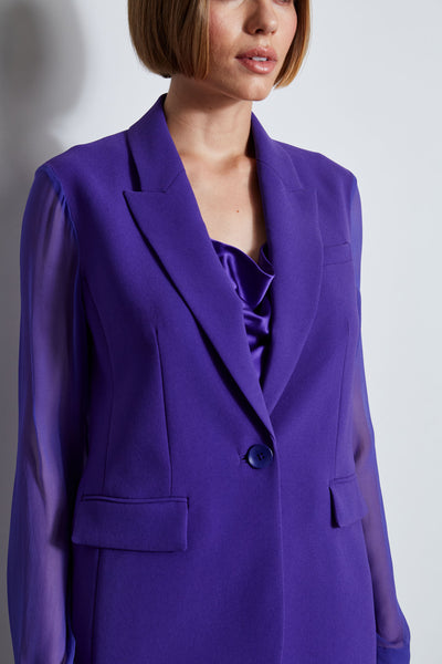 Chiffon Combo Crepe Blazer Image 6