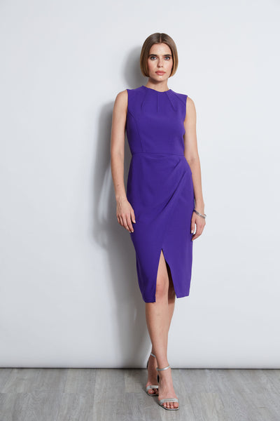 Dart Neck Faux Wrap Dress Image 1