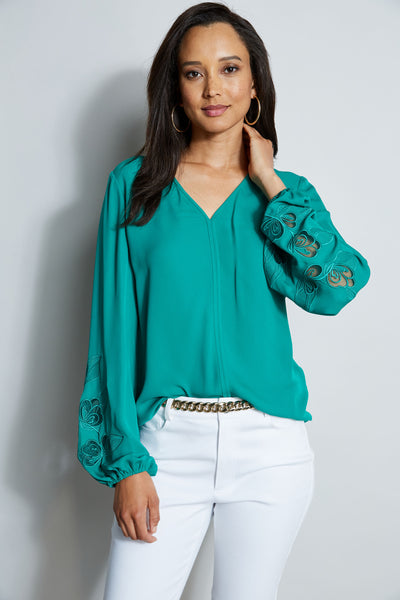 Embroidered Long Sleeve Shirt Image 1