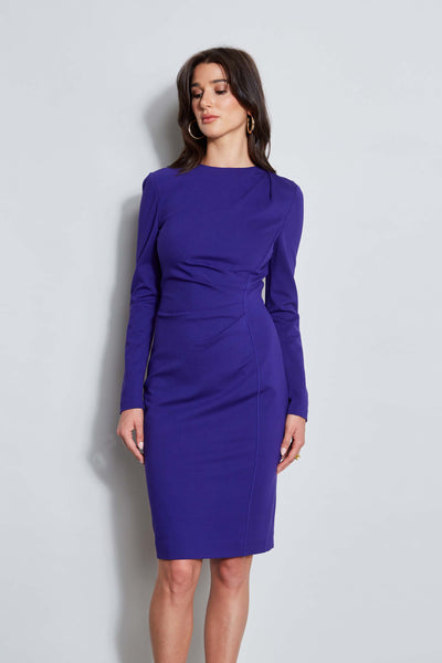 Ruched Long Sleeve Knit Dress Image 3