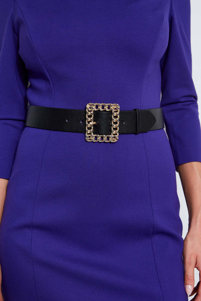 Chain Belt Dart Dress Image 4
