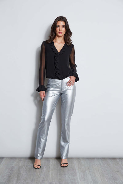 Metallic Stretch Twill Jeans Image 3
