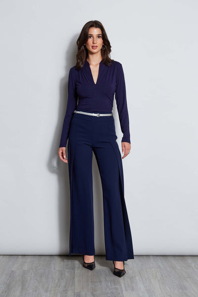 Pleated Neck Knit Image 2