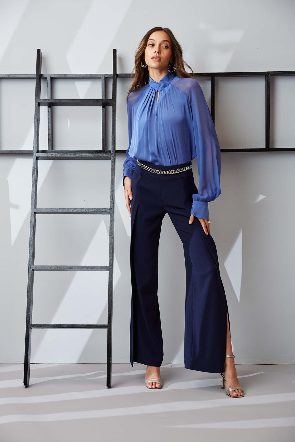 Crepe Overlay Slit Pant - HOLD – Elie Tahari