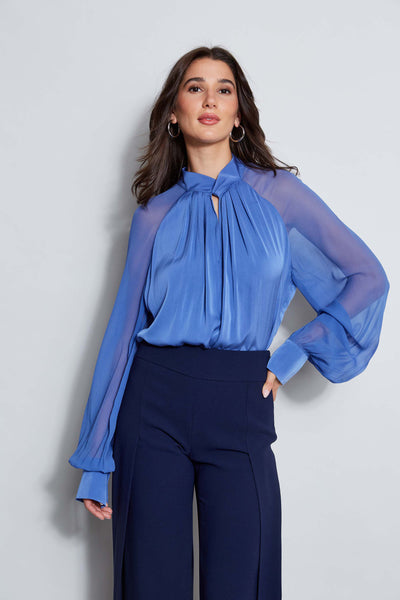 Silk Twist Keyhole Shirt Image 1