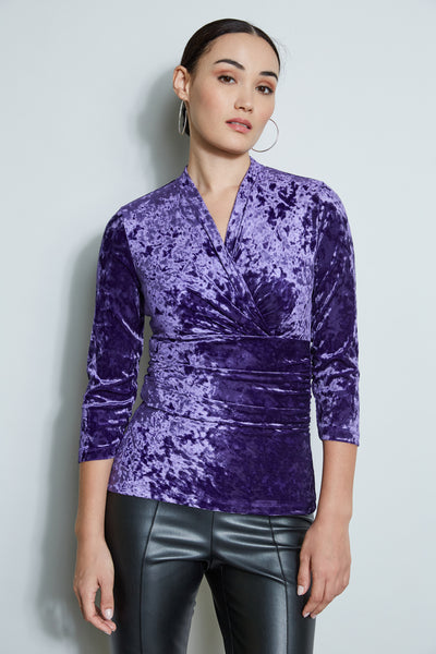 Crushed Velvet Ruched Knit Image 1