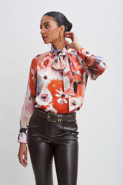 Silk Satin Wintergarden Chiffon Sleeve Shirt Image 1