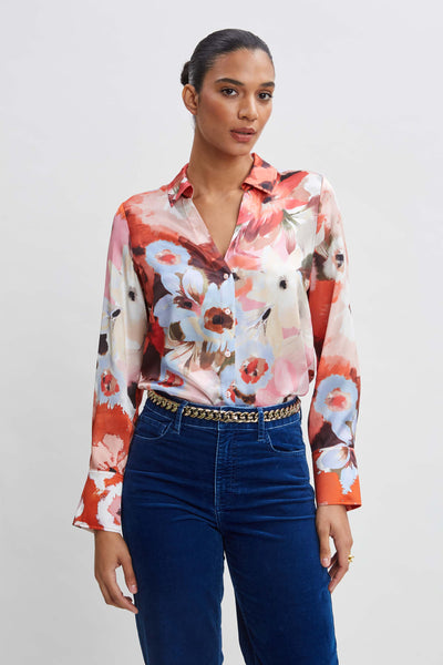 Silk Satin Wintergarden Shirt Image 3
