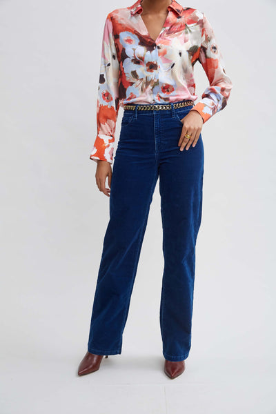 Washed Velvet Pant Image 1