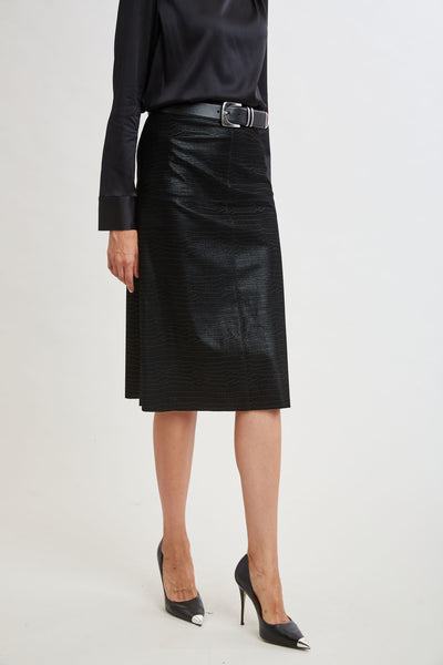 Croc Midi Skirt Image 4