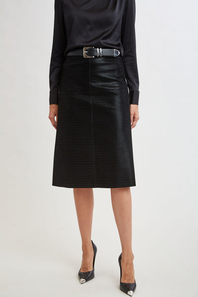 Croc Midi Skirt Image 1
