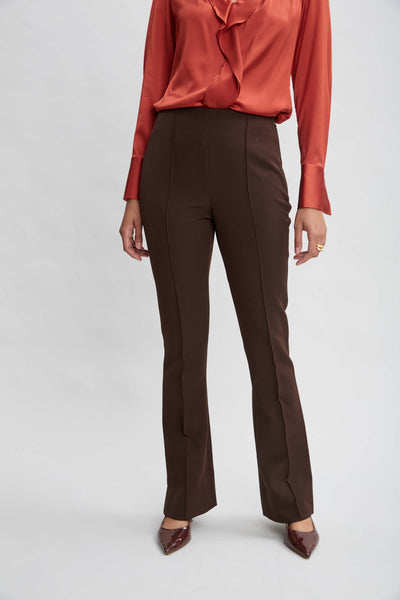 Crepe Seam Slit Flare Pant Image 1