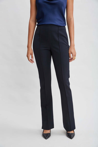 Crepe Seam Slit Flare Pant Image 1