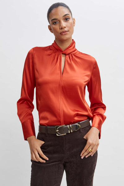 Silk Twist Neck Shirt Image 1