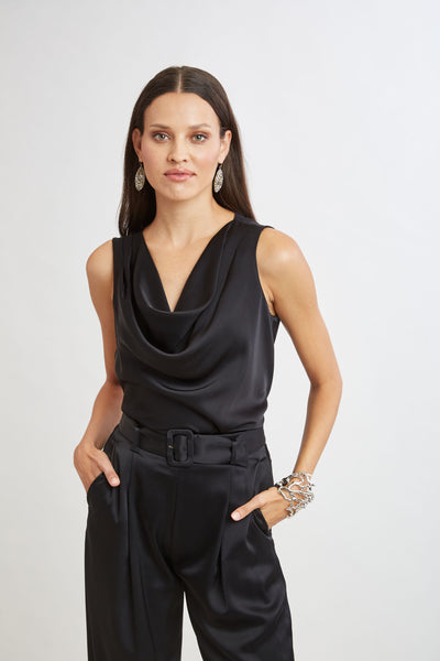 Satin Cowl Top Image 1