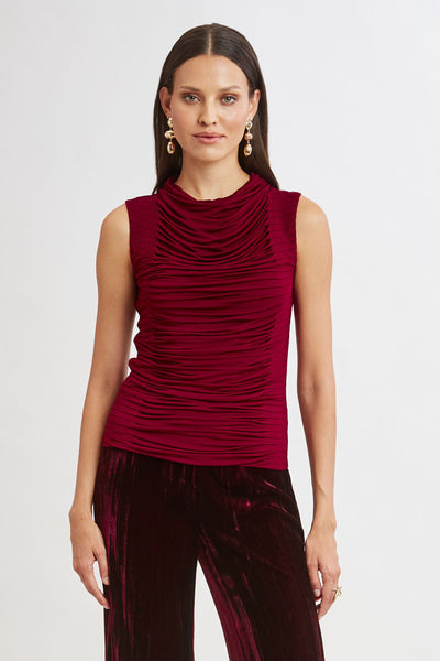 Pleat Detail Matte Jersey Knit Image 1