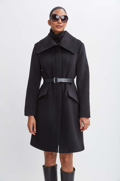 Wool Belted Panel Coat Image 1
