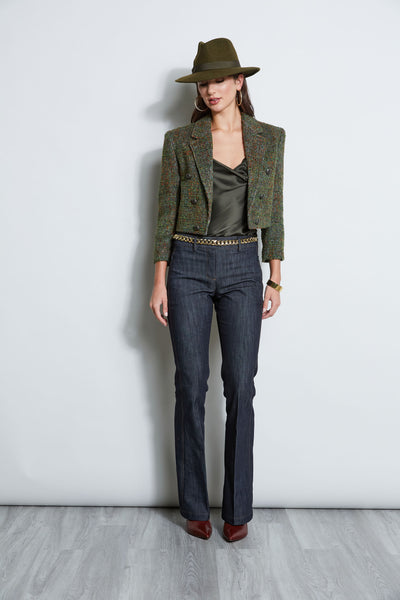 Boucle Tweed Cropped Jacket Image 3