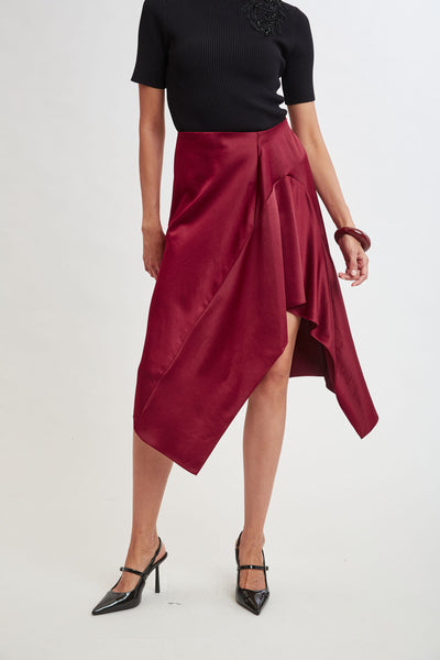 Asymmetric Hem Skirt Image 3