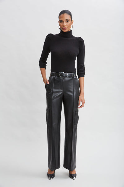 Vegan Leather Cargo Pant Image 3