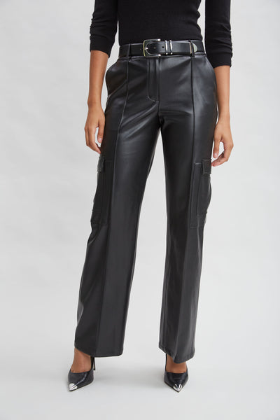 Vegan Leather Cargo Pant Image 1