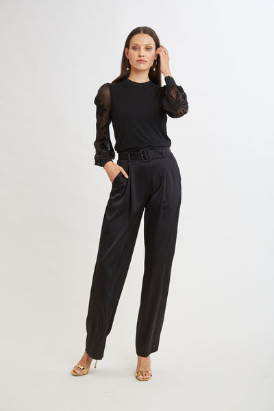 Floral Satin Burnout Combo Knit Image 2