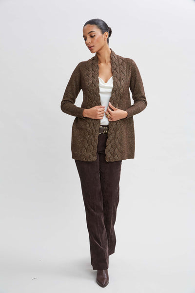 Metallic Cable Cardigan Image 3